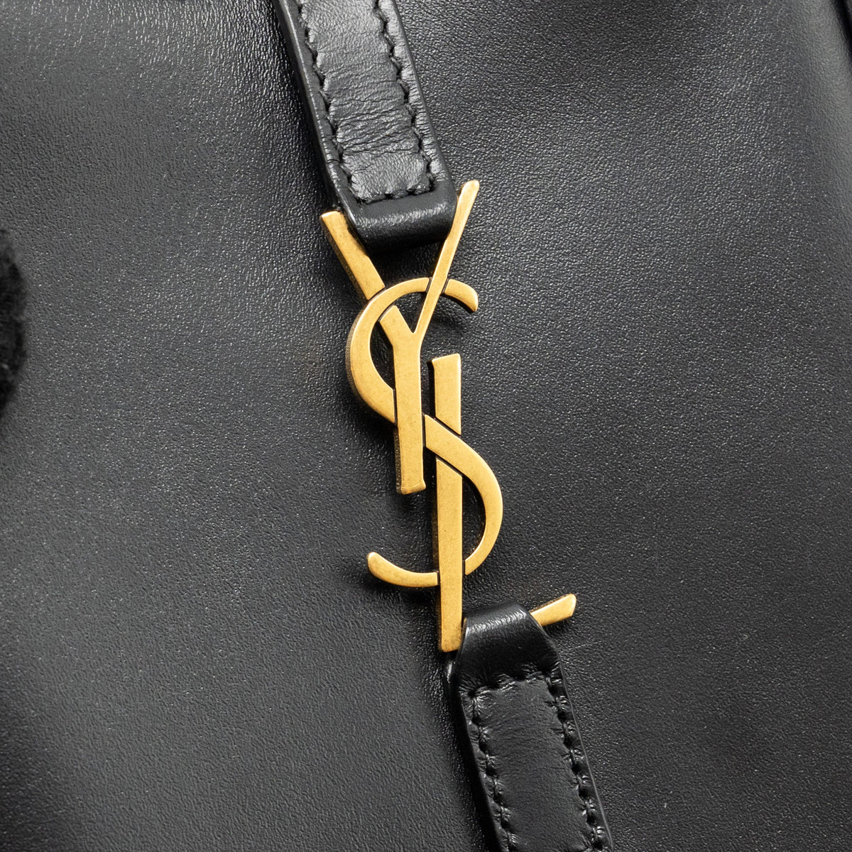 Saint Laurent/YSL Mini Le 5 a 7 Vertical Pouch Smooth Leather Black GHW