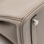 Hermes Birkin 25 Taurillon Novillo M8 Gris Asphalte SHW