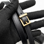 Saint Laurent/YSL Mini Le 5 a 7 Vertical Pouch Smooth Leather Black GHW