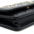 CHANEL 2021 SEASONAL WALLET ON CHAIN BLACK GHW