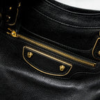 BALENCIAGA CLASSIC CITY BAG LEATHER BLACK GHW