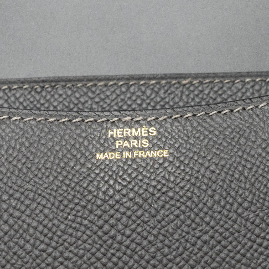 Hermes mini constance epsom graphite LGHW (New Version)