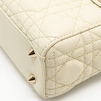 DIOR SMALL LADY DIOR LAMBSKIN WHITE LGHW