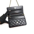 CHANEL 2021 SEASONAL WALLET ON CHAIN BLACK GHW