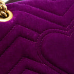 GUCCI MINI MARMONT BAG VELVET PURPLE GHW