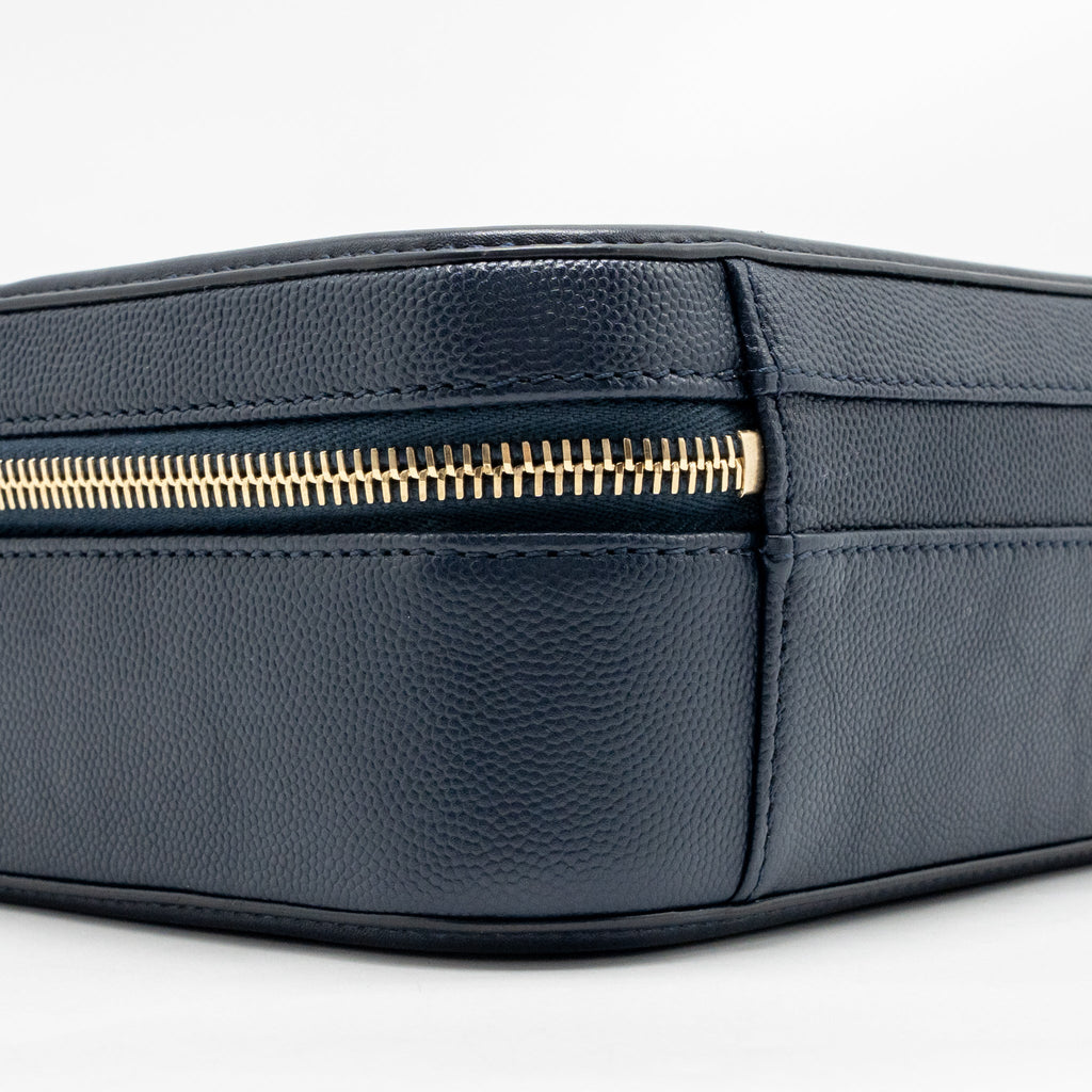 Chanel Medium CC Filigree Vanity Case Caviar Navy GHW