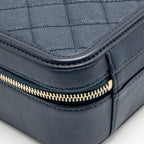 Chanel Medium CC Filigree Vanity Case Caviar Navy GHW