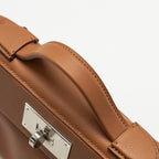 Hermes Mini 24/24 2424-21 Bag Evercolor/Swift Gold SHW