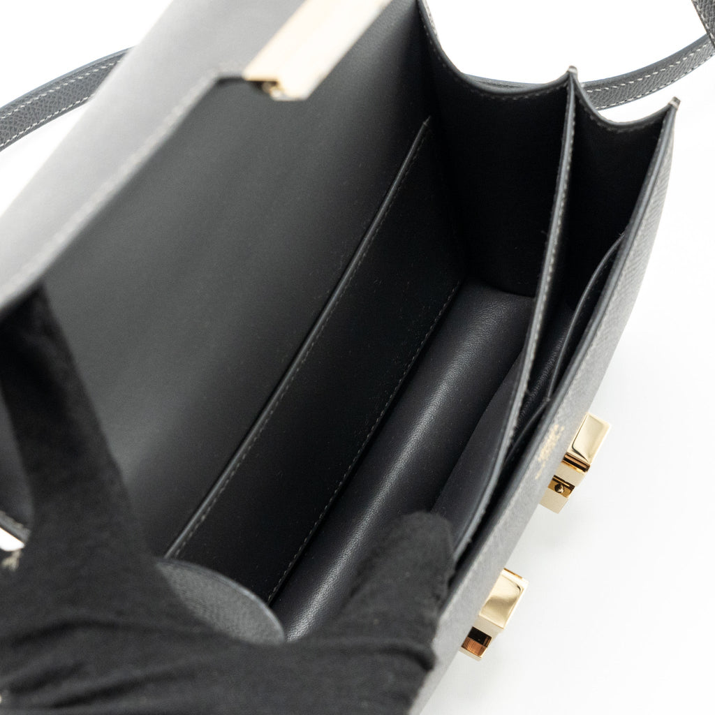 Hermes mini constance epsom graphite LGHW (New Version)