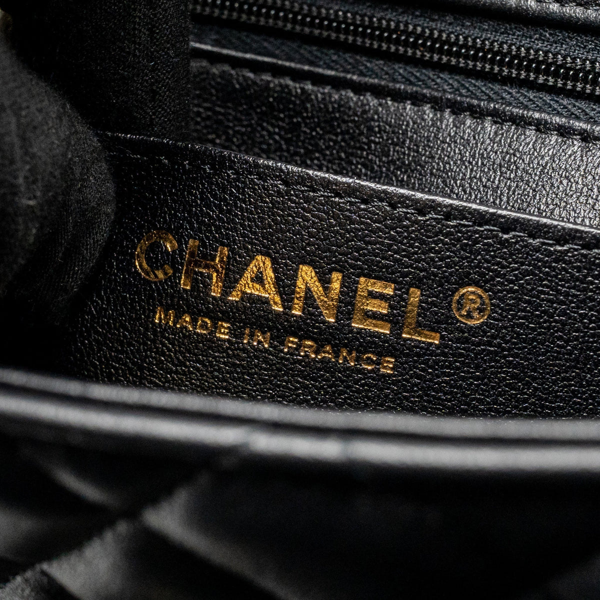 CHANEL CLASSIC MINI SQUARE FLAP BAG LAMBSKIN BLACK LGHW (MICROCHIP)