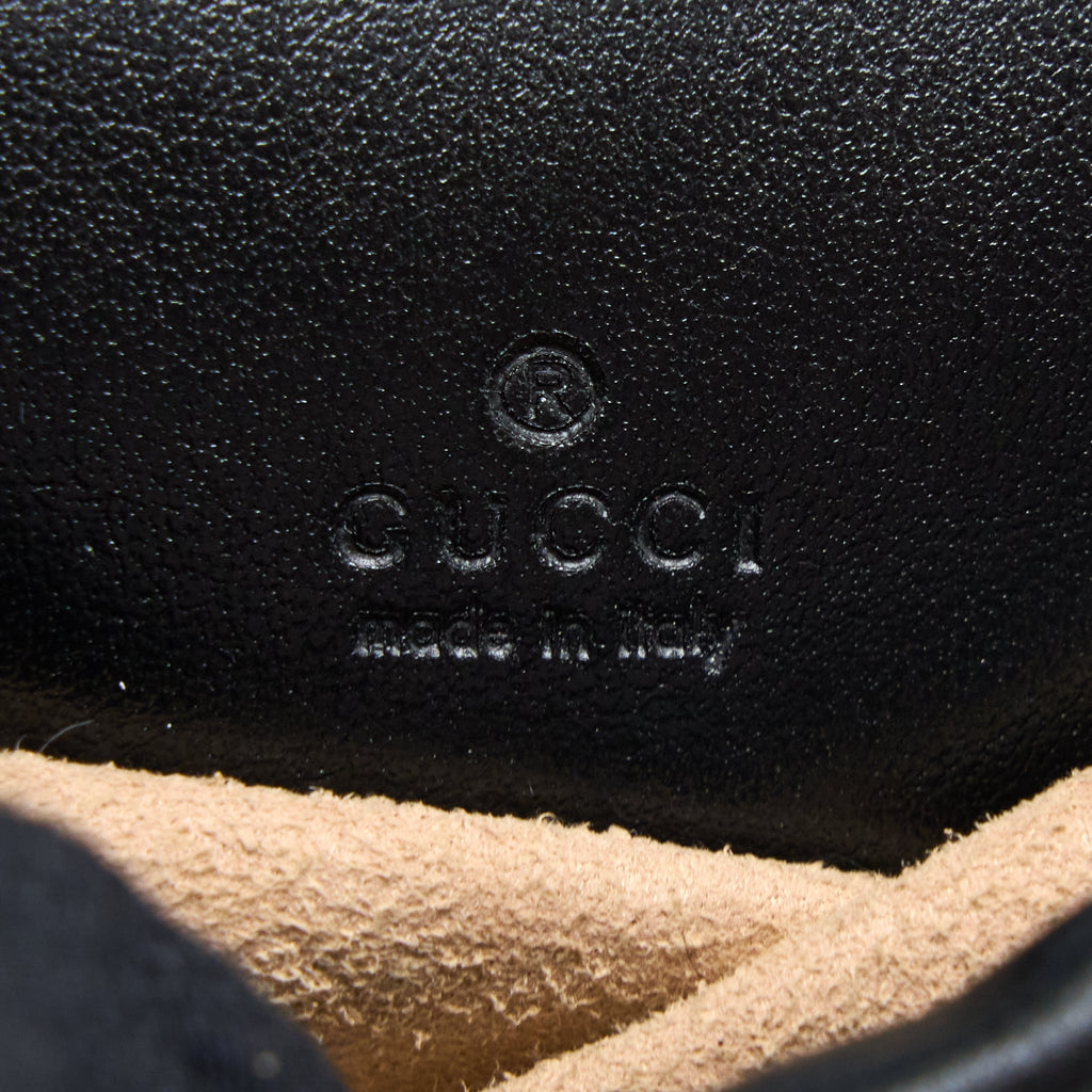 GUCCI GG MARMONT MINI BUCKET BLACK GHW