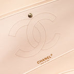 CHANEL JUMBO CLASSIC DOUBLE FLAP BAG CAVIAR BEIGE LGHW (MICROCHIP)