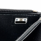 Chanel Top Handle Flap Phone Holder with Chain Lambskin Black LGHW (Microchip)