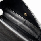 CHANEL MEDALLION QUILTED FLAP BAG AGED CALFSKIN BLACK MULTICOLOUR HARDWARE