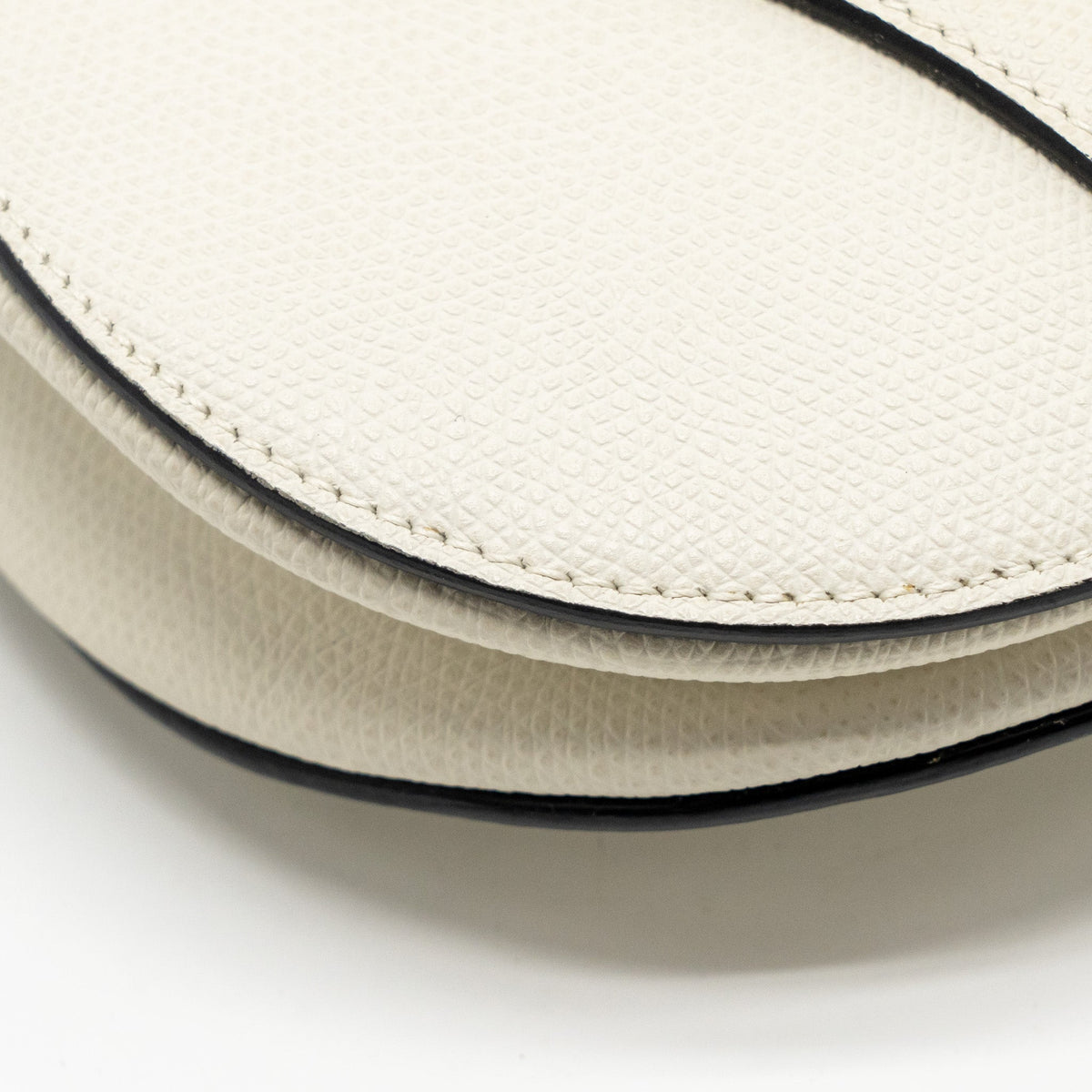DIOR MEDIUM SADDLE BAG CALFSKIN WHITE GHW