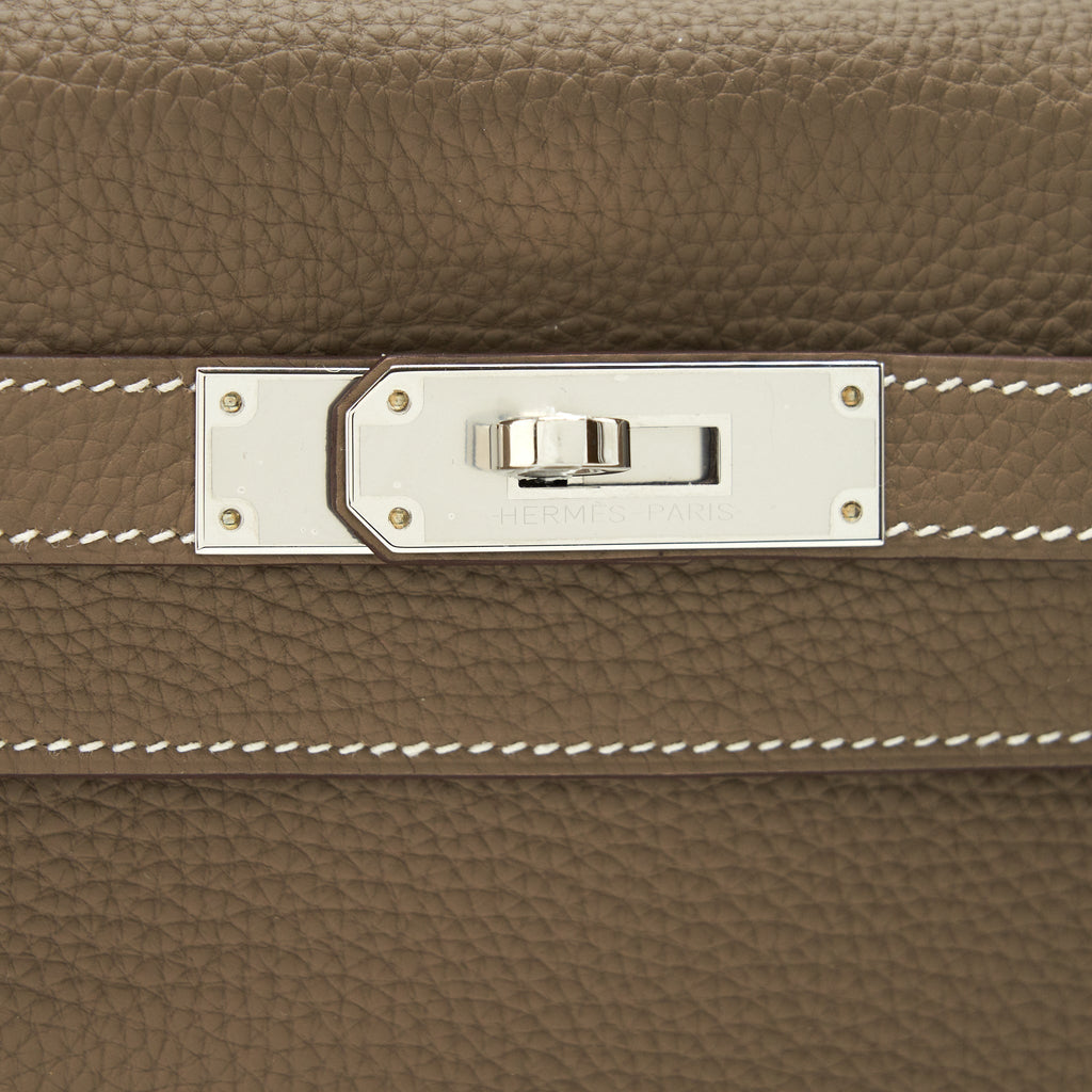 HERMES KELLY 28 TOGO LEATHER ETOUPE SHW