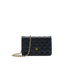 CHANEL CLASSIC WALLET ON CHAIN CAVIAR BLACK WITH GHW
