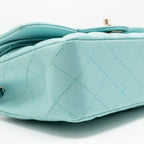 Chanel Small Classic Double Flap Bag Caviar Tiffany Blue LGHW
