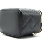 CHANEL 21A TOP HANDLE VANITY WITH CHAIN BLACK GHW