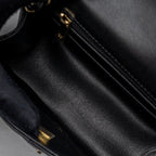 CHANEL CLASSIC MINI SQUARE FLAP BAG LAMBSKIN BLACK LGHW (MICROCHIP)