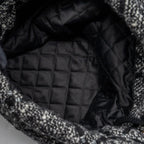 CHANEL MEDIUM 22 BAG TWEED BLACK / GREY GHW (MICROCHIP)