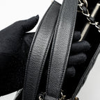 CHANEL GRAND SHOPPING TOTE/GST CAVIAR BLACK SHW