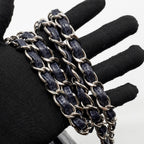 CHANEL JUMBO CLASSIC DOUBLE FLAP BAG CAVIAR DARK BLUE SHW