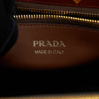 PRADA SAFFIANO BORDA BAG BROWN GHW