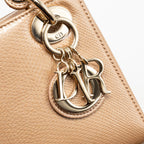 Dior mini lady dior lizard embossed calfskin dark beige LGHW