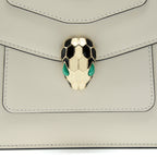 BVLGARI TOP HANDLE SERPENTI BAG WHITE