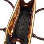 PRADA SAFFIANO BORDA BAG BROWN GHW