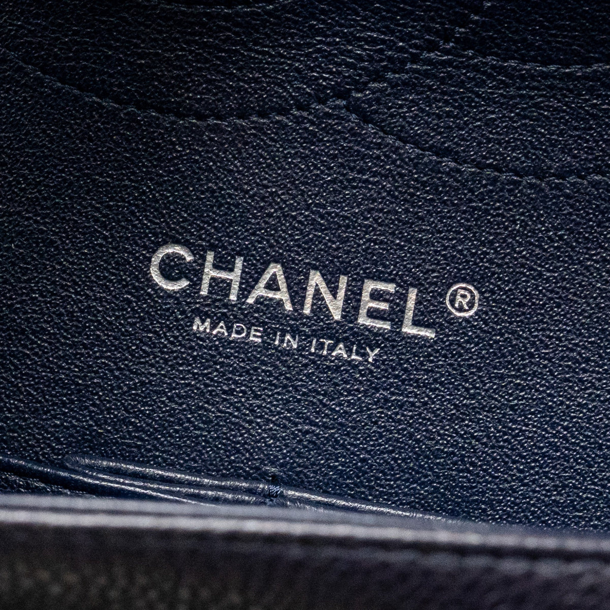 CHANEL JUMBO CLASSIC DOUBLE FLAP BAG CAVIAR DARK BLUE SHW