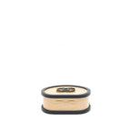 CHANEL 22C SMALL VANITY CASE BEECH WOOD, CALFSKIN BEIGE / BLACK WITH GHW