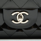 CHANEL CLASSIC FLAP BAG JUMBO PATENT BLACK SHW