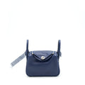 Hermes mini Lindy Swift Navy/Bleu Frida SHW