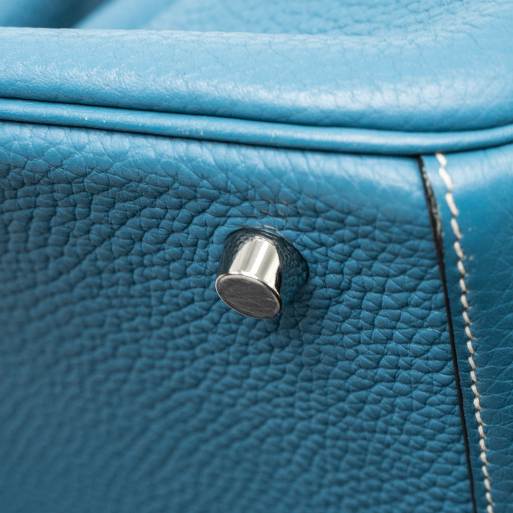 Hermes Lindy 30 Clemence Blue Jeans SHW