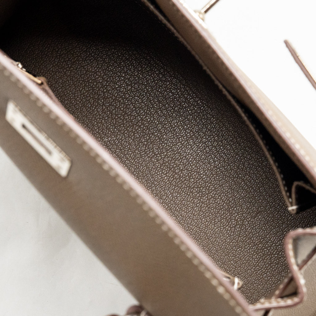 Hermes Kelly 25 Epsom Etoupe SHW