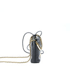 CHANEL 23S MINI 22 BAG WITH PEARL SHINY CALFSKIN BLACK BRUSHED GHW (MICROCHIP)