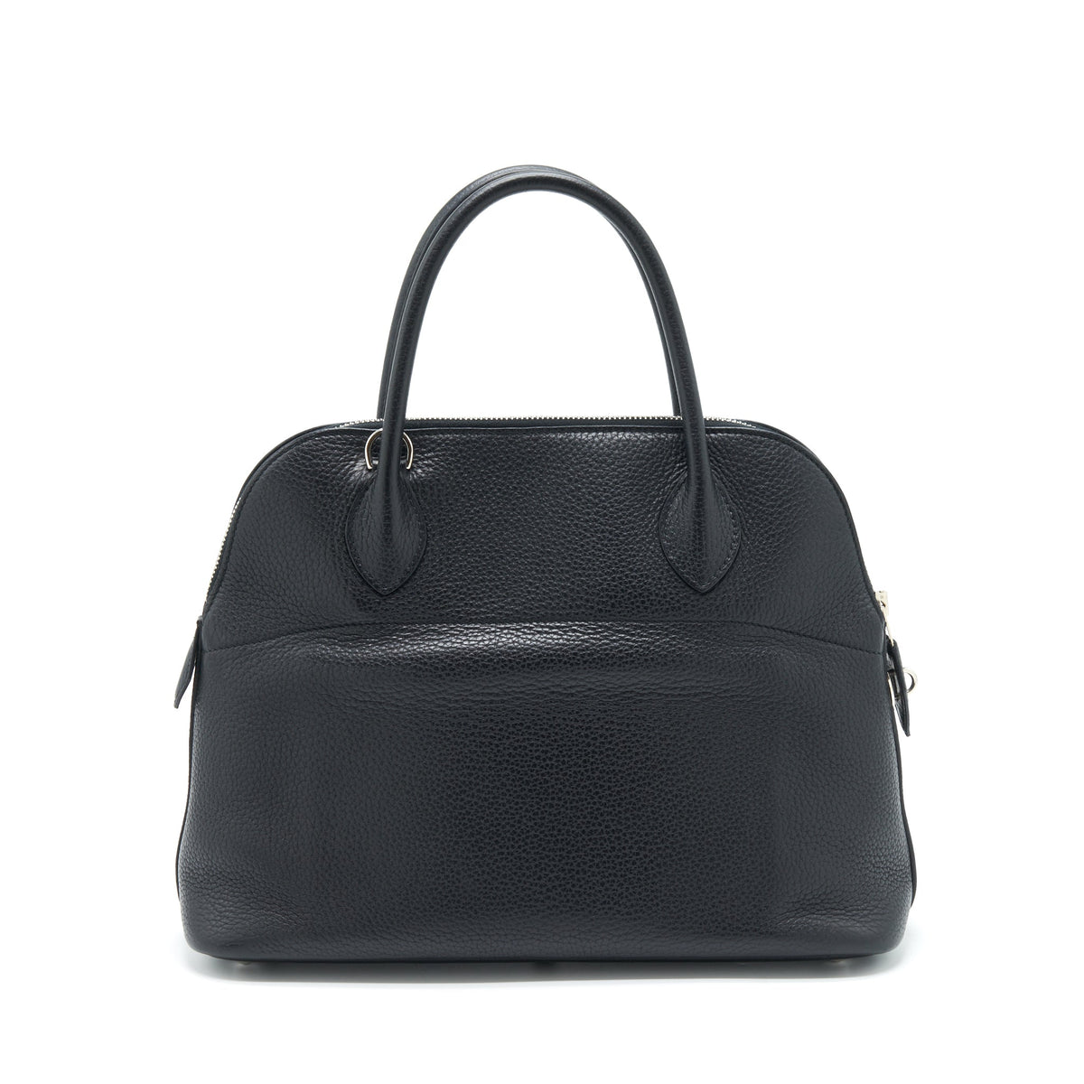HERMES BOLIDE 31 CLEMENCE LEATHER BLACK WITH SHW
