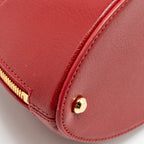 BVLGARI MARQUISE SMALL TOP HANDLE BAG ROYAL RUBY GOAT LEATHER RED GHW