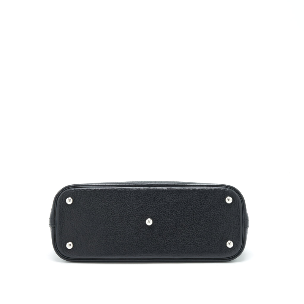 HERMES BOLIDE 31 CLEMENCE LEATHER BLACK WITH SHW