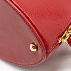 BVLGARI MARQUISE SMALL TOP HANDLE BAG ROYAL RUBY GOAT LEATHER RED GHW