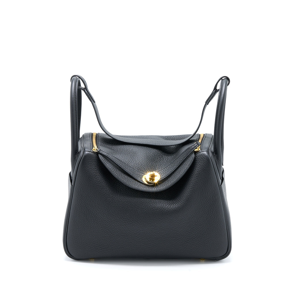 Hermes Lindy 30 Clemence Black GHW