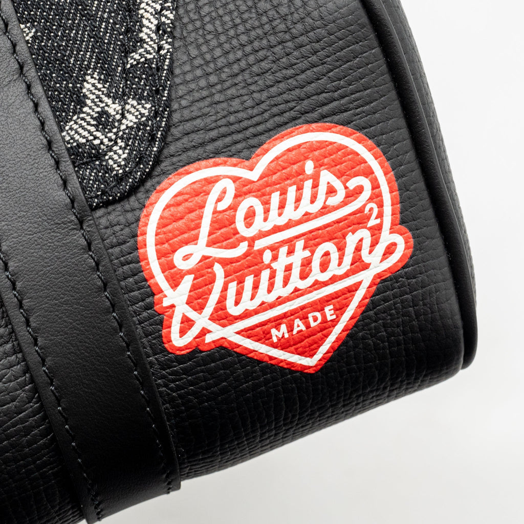 Louis Vuitton Nigo Keepall XS Monogram Drip Denim/Leather Black SHW