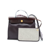 HERMES HERBAG 31 CASSIS/ECRU/NOIR/ROUGE SELLIER GHW