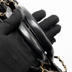 Chanel 25k Medium Bow Bag Lambskin Black GHW (microchip)