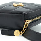 CHANEL QUILTED BELT BAG LAMBSKIN BLACK WITH GHW