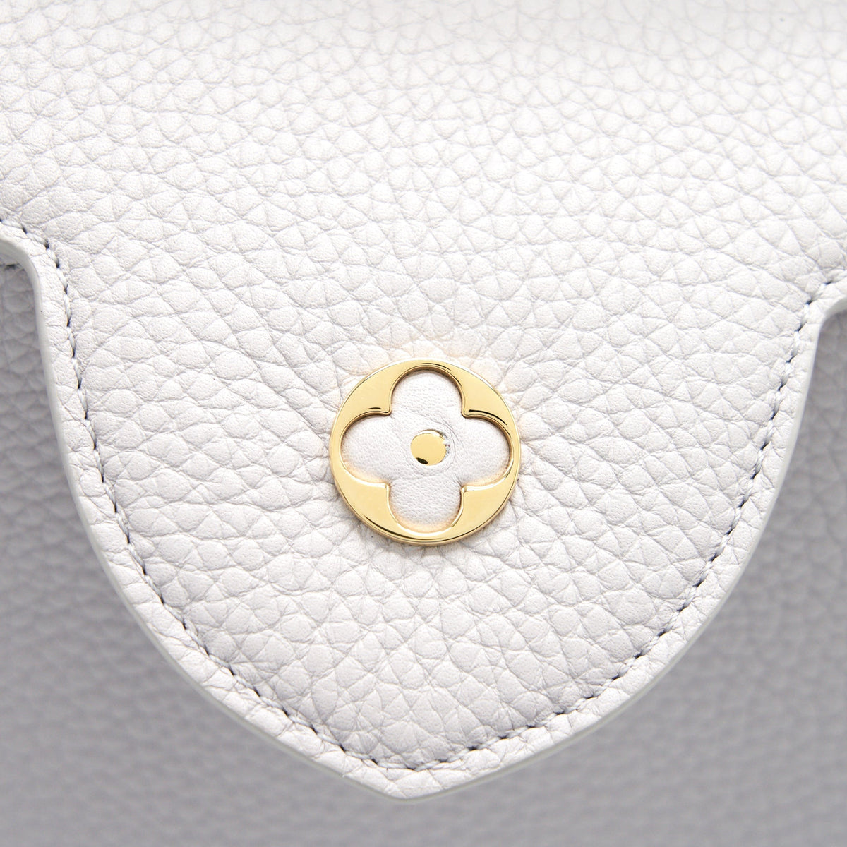 LOUIS VUITTON CAPUCINES BB BRUME GREY GOLD HARWARE WITH ABALONE-SHELL