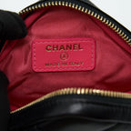 CHANEL QUILTED BELT BAG LAMBSKIN BLACK WITH GHW