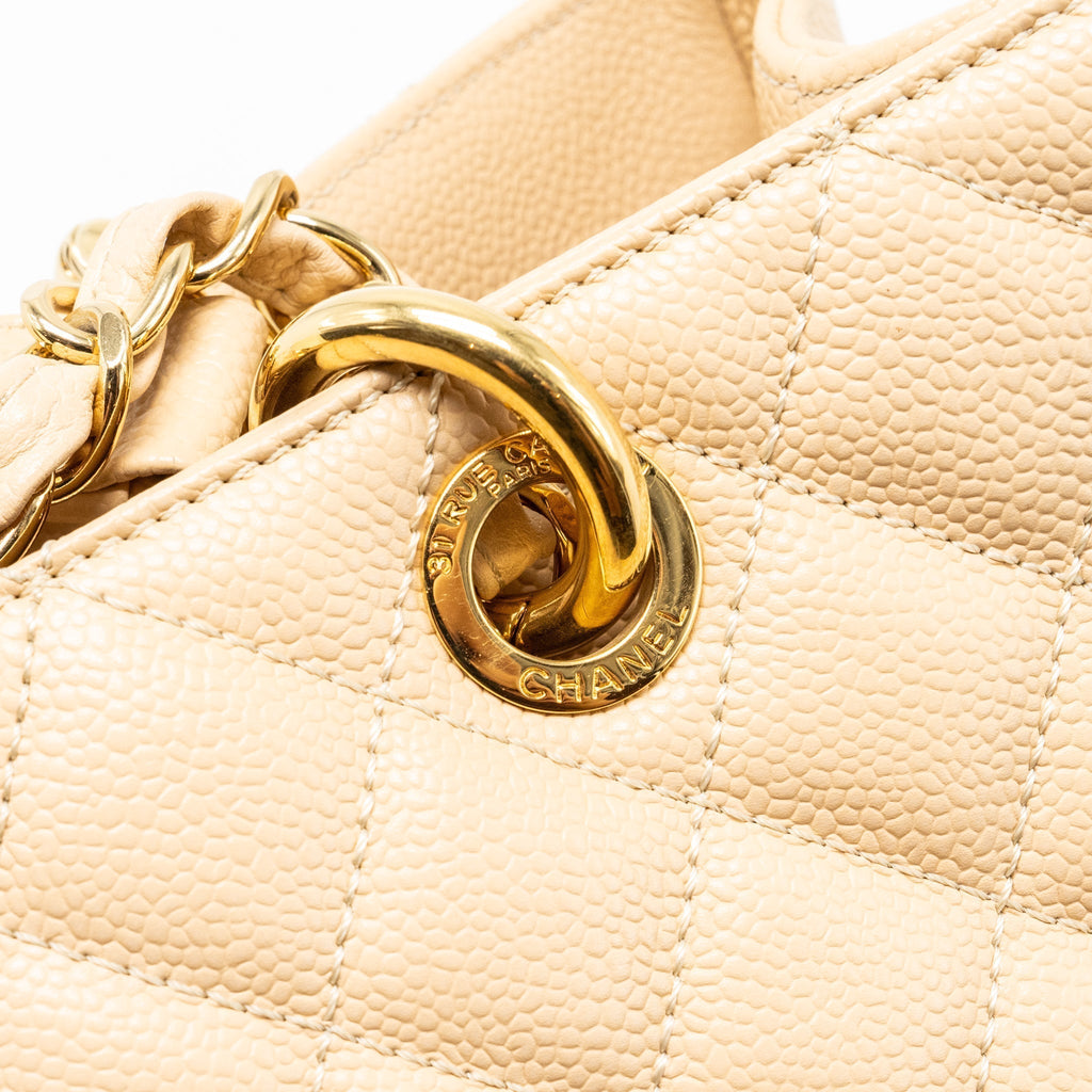 CHANEL GRAND SHOPPING TOTE CAVIAR BEIGE GHW